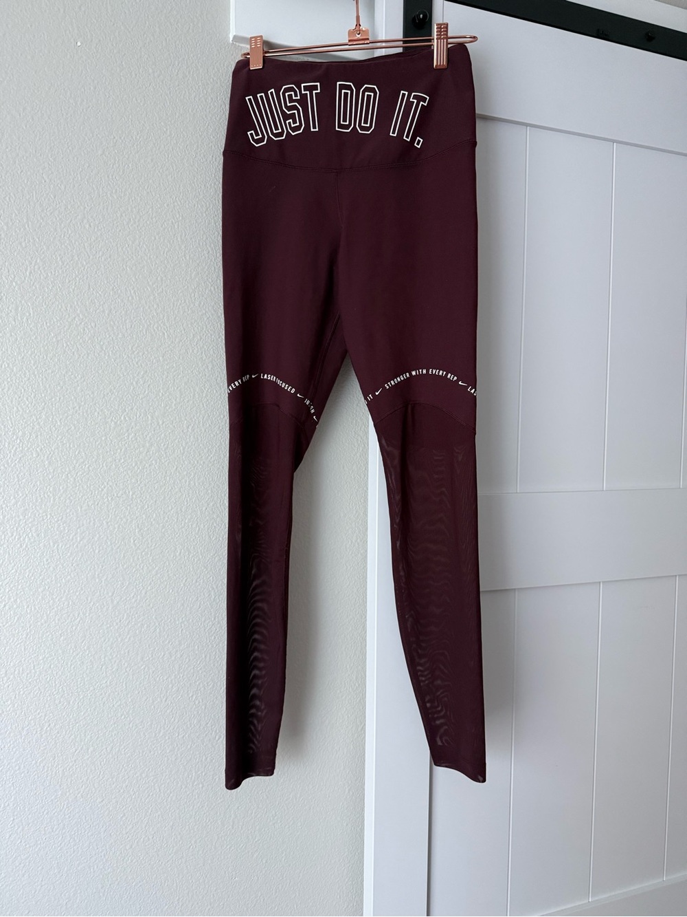 Nike Maroon Kids' 'Just Do It.' Leggings